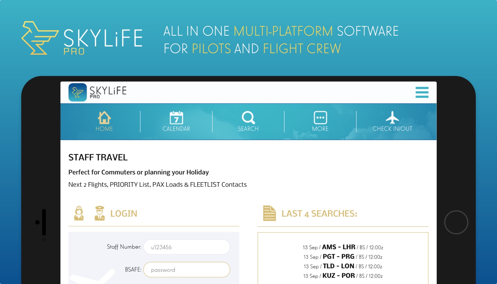 Skylife Pro - all in one software for pilots and flight crew
