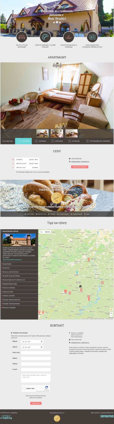 Penzion u kapličky - housing website